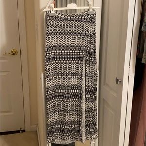 American Eagle printed maxi skirt with slit